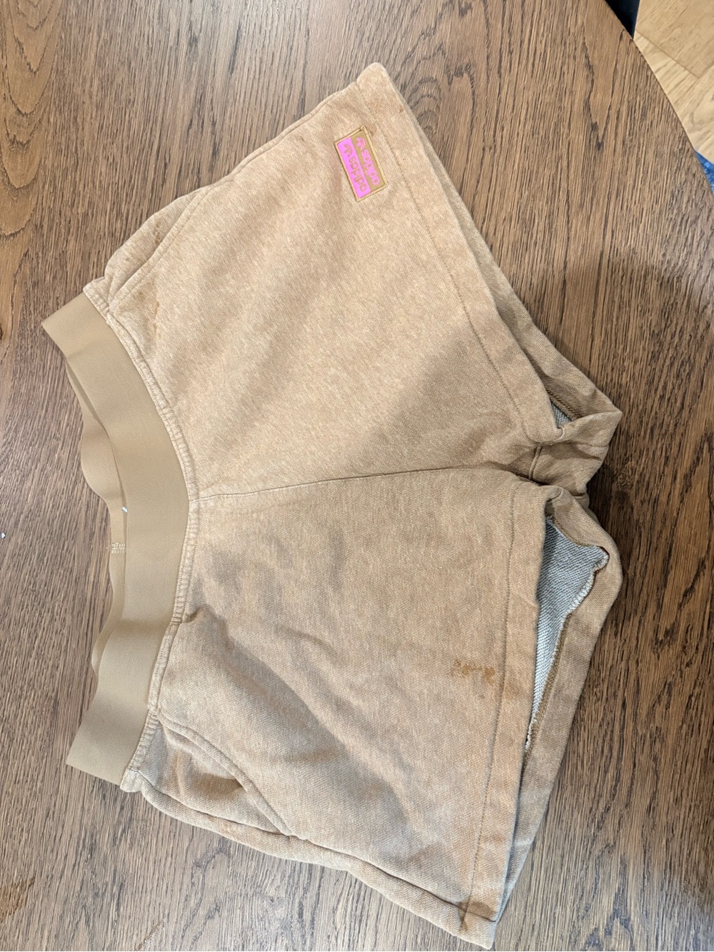 adidas Women's Tan Athletic Shorts with Elastic Waistband